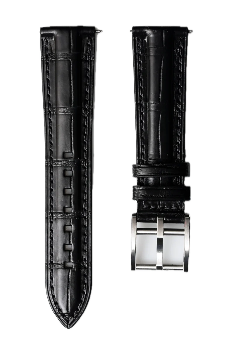 Behrens bracelet cuir Alli-gator noir collection Inventor