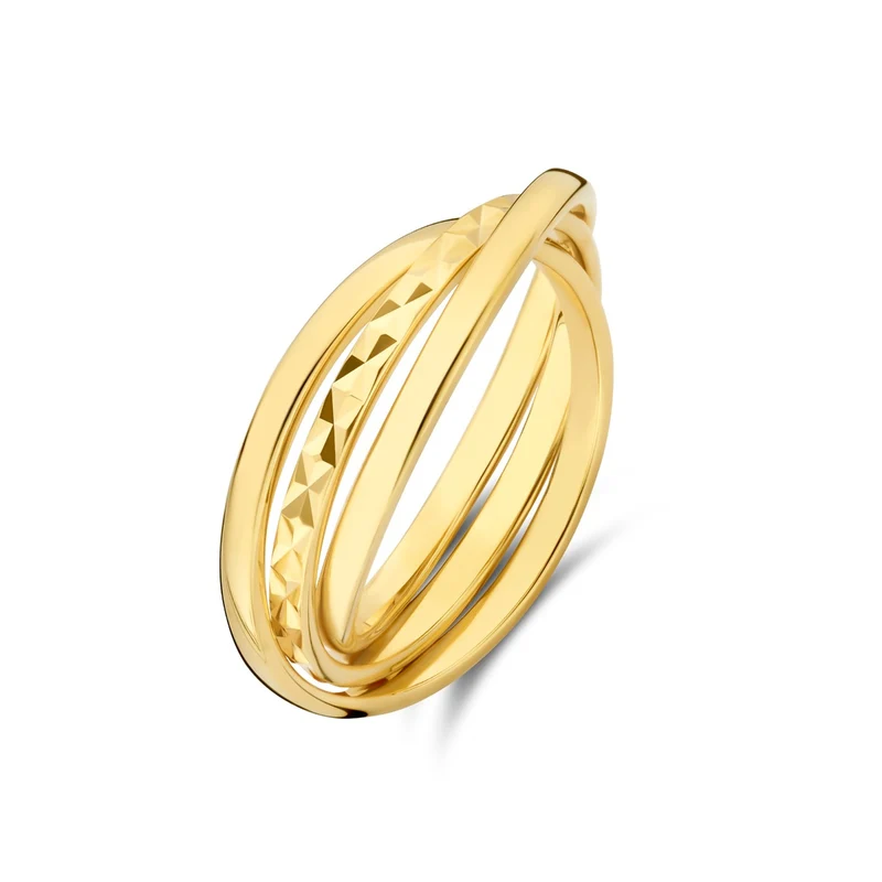 Parte di Me Ponte Vecchio Bague Ponte Vecchio Lucilla en argent sterling 925 plaqué or avec diamant taillé PDM33072-52