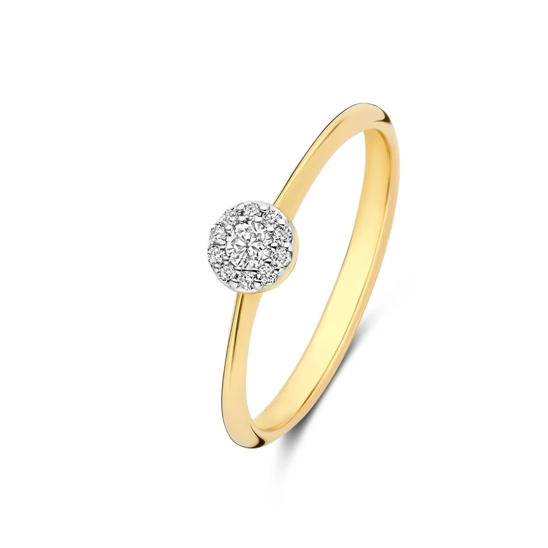 Isabel Bernard De la Paix Viviane bague en or 14 carats avec diamant 0.11 ct IBD330037-50