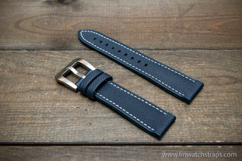 Sailcloth waterproof hybrid fluororubber (FKM) watch strap, premium quality, for sports, divers watches, width: 20, 22 mm.