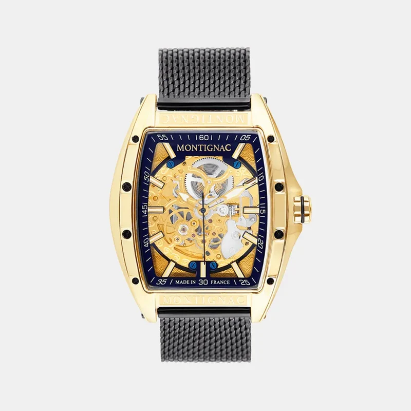 Montre MONTIGNAC Paladin Homme Automatique en Acier Milanais MOW800