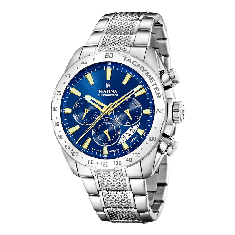 Festina Timeless Chrono Hommes Montre Argent F20668/2